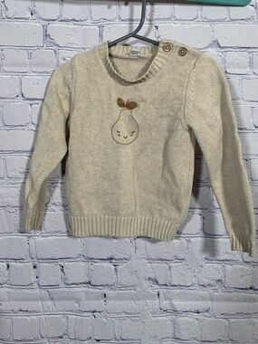 Jamie Kay Girls Crew Neck Pear Sweater Tan Size 1Y Preppy Casual